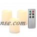 Candle Choice 3 Piece Outdoor Indoor Flameless LED Battery Operated Candles with Remote and Timer Long Lasting Waterproof Realistic Flickering Electric Pillar Candles 3-Pack Size-3”(D)x4”(H)   569797870